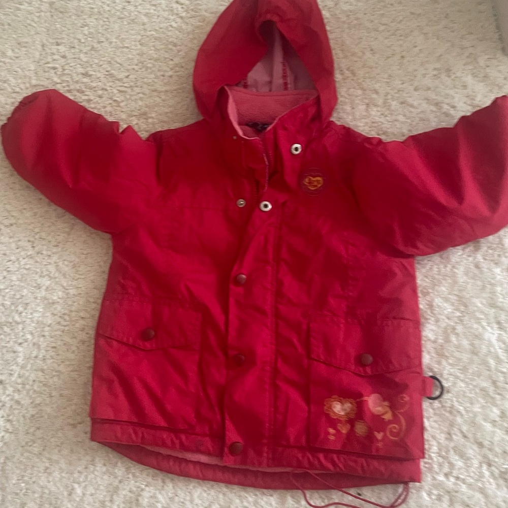 Souris Mini coat for girls red size 2